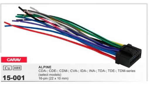 Роз'єм для магнітоли Alpine Carav 15-001