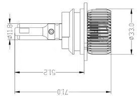 Світлодіодні лампи Prime-X R Pro 9007 (5000K) (2 шт)