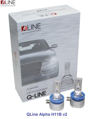 Лампы светодиодные Qline Alpha H11Bv2 6000K (2шт)
