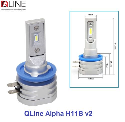 Лампы светодиодные Qline Alpha H11Bv2 6000K (2шт)