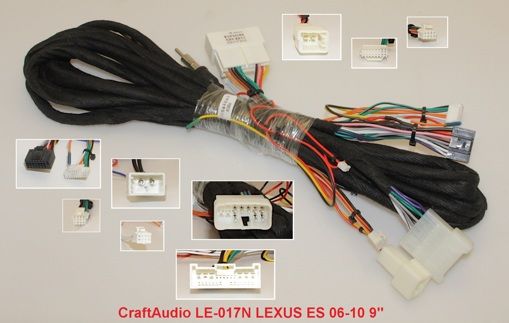 Рамка перехідна з проводкою CraftAudio LE-017N LEXUS ES 06-10 9&quot;