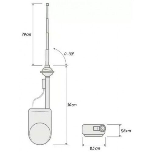 Активна телескопічна автоматична радіоантена Calearo 76 77 155