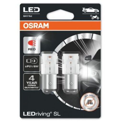 Габарит LED OSRAM LEDriving SL 7528DRP-02b P21/5W 12V BAY15d Red (2шт.)