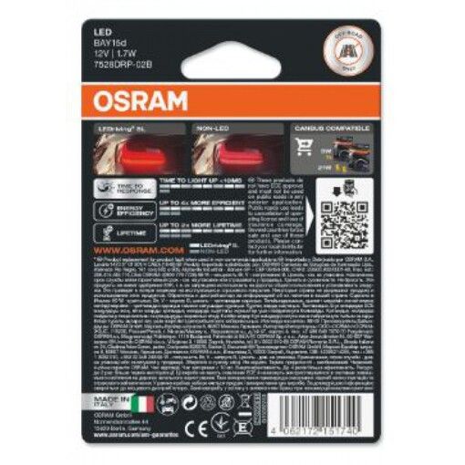 Габарит LED OSRAM LEDriving SL 7528DRP-02b P21/5W 12V BAY15d Red (2шт.)
