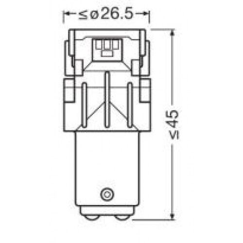 Габарит LED OSRAM LEDriving SL 7528DRP-02b P21/5W 12V BAY15d Red (2шт.)