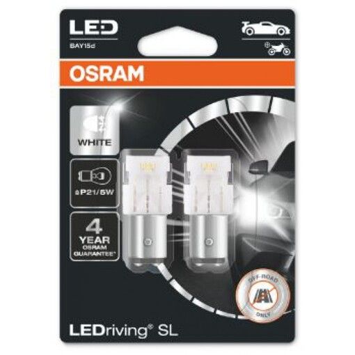 Габарит LED OSRAM LEDriving SL 7528DWP-02b P21/5W 12V BAY15d White (2шт.)