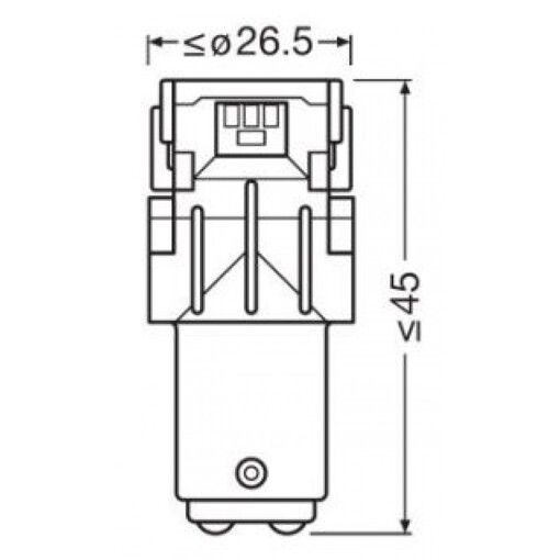 Габарит LED OSRAM LEDriving SL 7528DWP-02b P21/5W 12V BAY15d White (2шт.)
