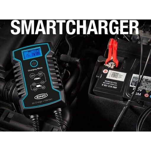 Интеллектуальное зарядное устройство RING RESC808 12В/24В, 8А