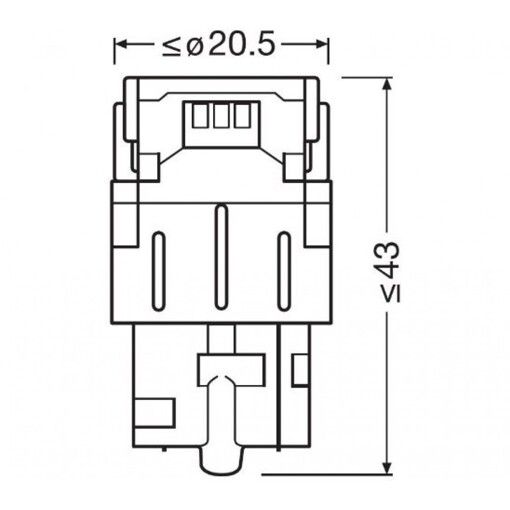 Габарит Osram LEDriving SL 7505DWP-02B W21W (2шт.)