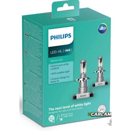 Світлодіодні лампи Philips H4 LED 11342ULWX2 Ultinon +160% 6200K