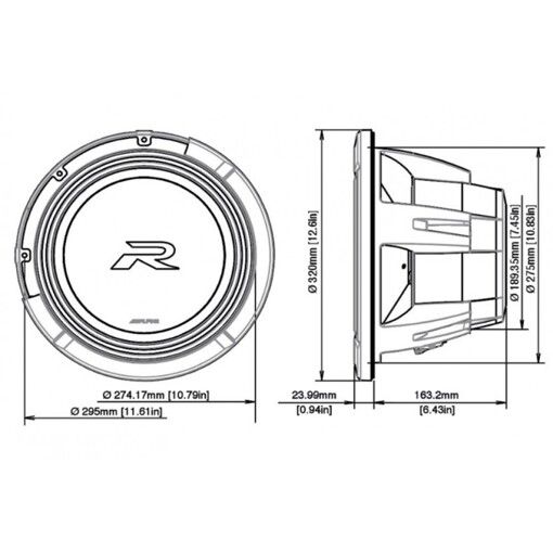 Сабвуфер Alpine R2-W12D4