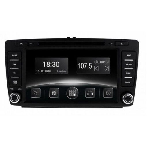 Штатна магнітола Gazer CM5007-1Z3 Skoda Octavia A5, Fabia, Super b (2005-2012)