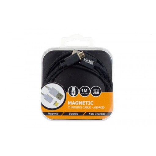 Магнітний кабель SEVEN Systems MC2 Micro-USB, black