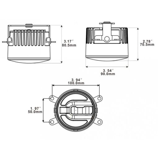 Світлодіодні протитуманні фари/ДХО LED Baxster B290 90mm