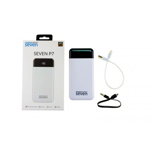 Зарядний пристрій SEVEN P7 10000 mAh Type-C White