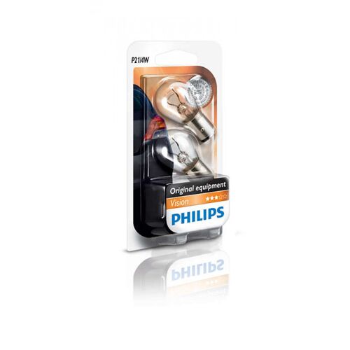 Лампа розжарювання Philips P21/4W, 2шт/блістер 12594B2
