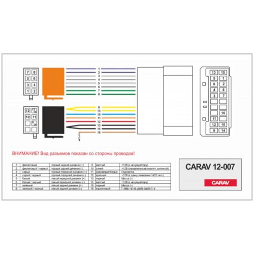 Переходник Авто-ІSO Carav 12-007 JEEP, Dodge, Chrysler