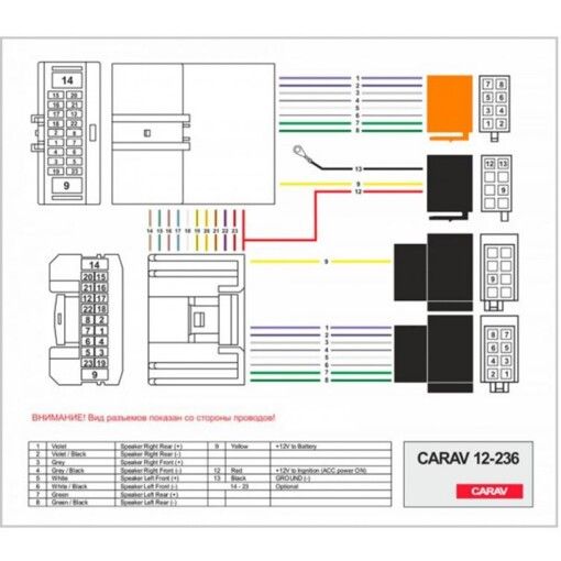 Переходник для магнитол Nissan, Dacia, Renault, Subaru, Opel Carav 12-236