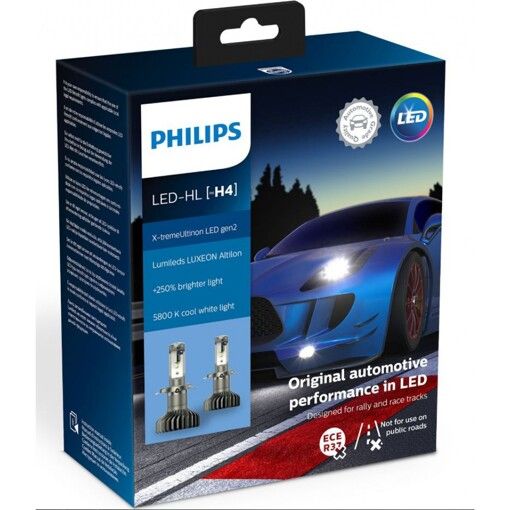 Лампи світлодіодні Philips H4 X-tremeUltinon LED Gen2 +250% 11342XUWX2 (2 шт.)
