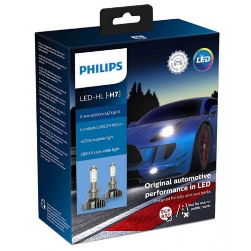 Лампи світлодіодні Philips H7 X-tremeUltinon LED Gen2 +250% 11972XUWX2 (2шт.)
