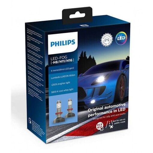 Лампы светодиодные Philips H8/H11/H16 X-tremeUltinon LED Gen2 +250% 5800K 11366XUWX2 (2шт.)