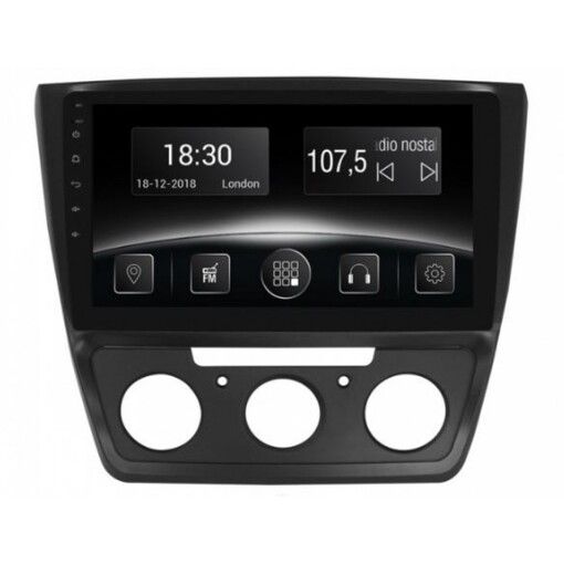 Штатная магнитола Gazer CM6510-5LM Skoda Yeti (5L) - manual condi tioner (2009-2013)