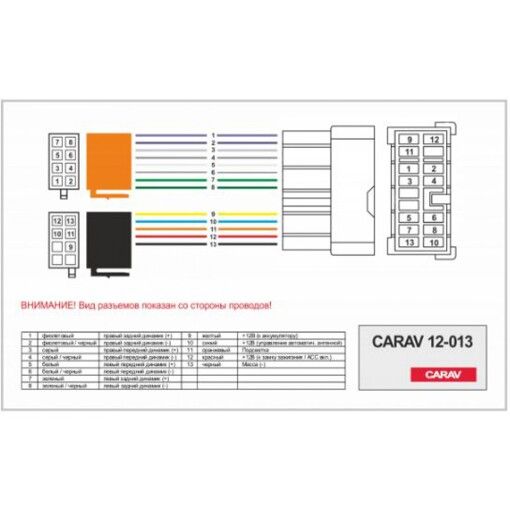 Переходник Авто-ISO Carav 12-013 Kia, Hyundai
