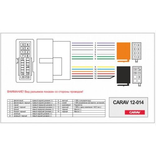 Перехідник Авто-ІSO Carav 12-014 Kia, Hyundai
