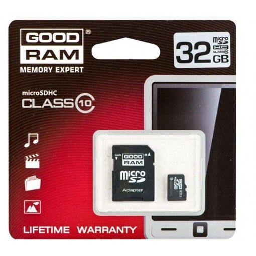 Карта пам'яті Goodram microSDHC 32GB Class 10+ adapter