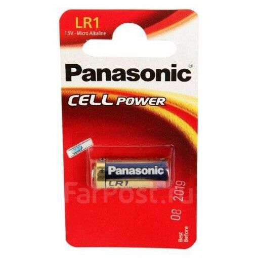 Батарейка Panasonic LR1 1 шт/блистер LR1L/1BE