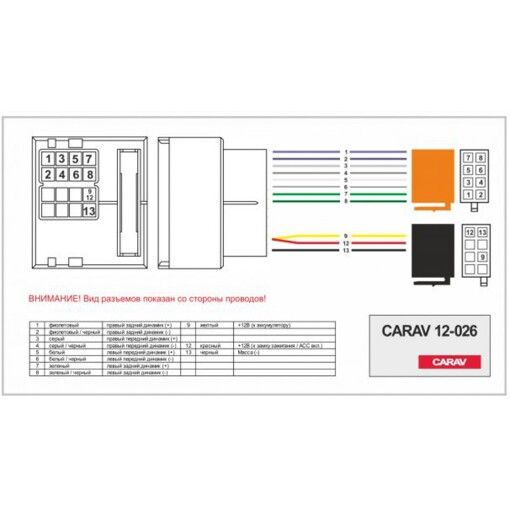 Перехідник Авто-ІSO Carav 12-026 FIAT, Lancia, Toyota, Citroen, Peugeot, Alfa Romeo