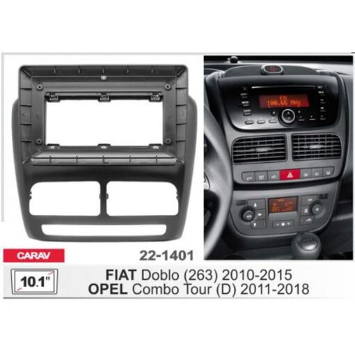 Рамка перехідна Carav 22-1401 Opel Combo, FIAT Doblo