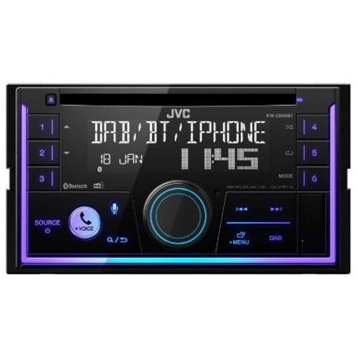 Медиа-ресивер 2-DIN JVC KW-DB95BT