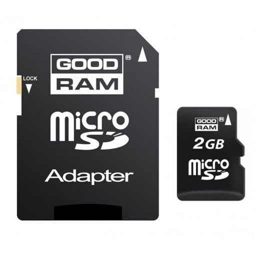 Карта пам'яті Goodram microSDHC 2GB + adapter