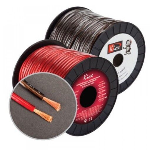 Кабель силовий Kicx 8AWG R (8Ga, червоний) (метр)
