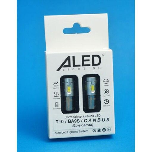 Габарит LED ALed Canbus T10 (BA9S) 2W White (2шт.)