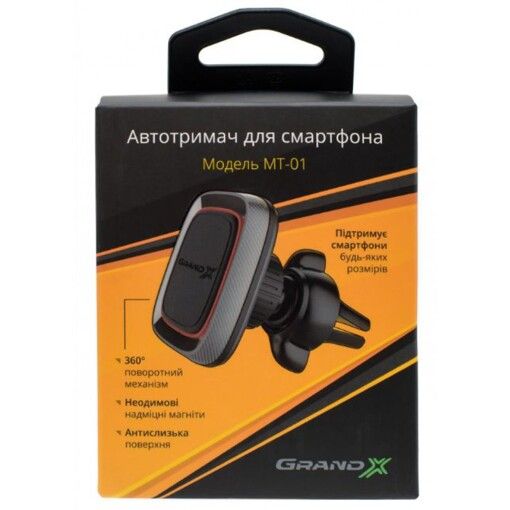 Автокріплення для смартфона Grand-X MT-01 (кріплення на дефлектор)
