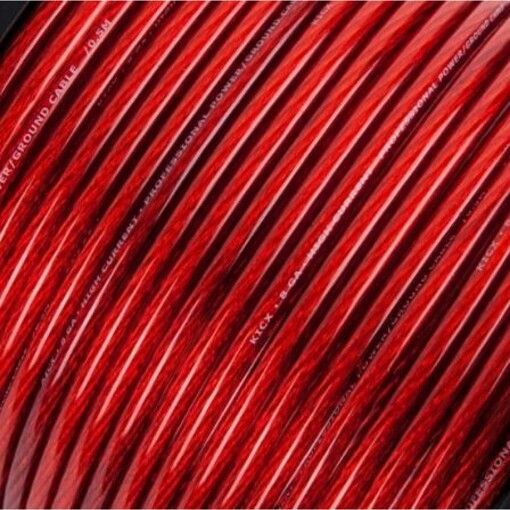 Кабель силовой Kicx PCC-8100 R (8Ga, красный)(1 метр)