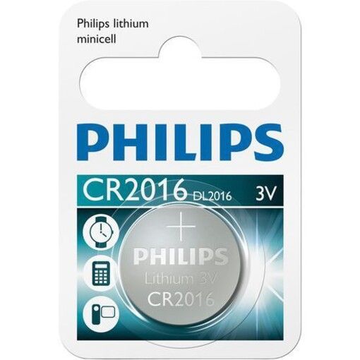 Батарейка  PHILIPS Lithium CR2016/1bl