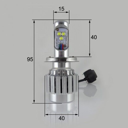 Лампы светодиодные Sho-Me H4 6000K 30W LED G1.2 (2 шт)