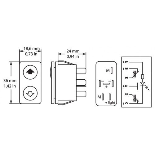 Комплект кнопок Spal 3304 0121