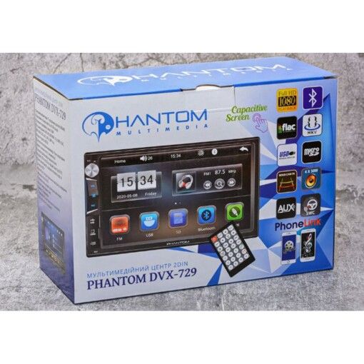 Мультимедіа 2-DIN Phantom DVX-729 (без приводу)