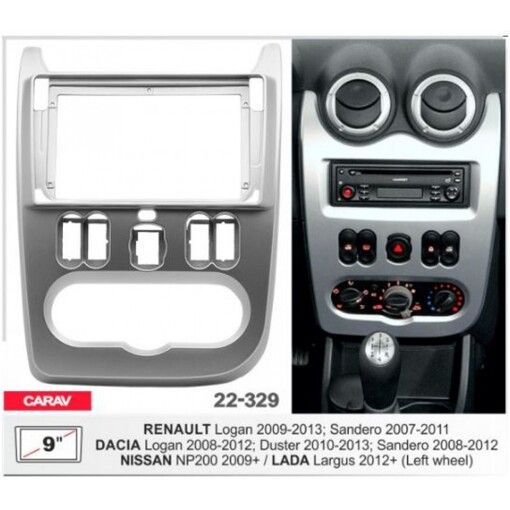 Рамка переходная Carav 22-329 Dacia, Nissan, Renault