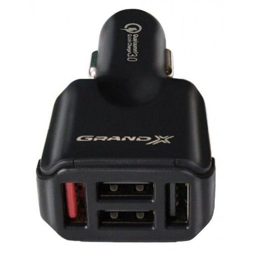 Зарядное устройство Grand-X CH-09 (Quick Charge QС3.0 1xUSB 3.6V-12V 3A-1,5A, 3xUSB 5V 4,8A)