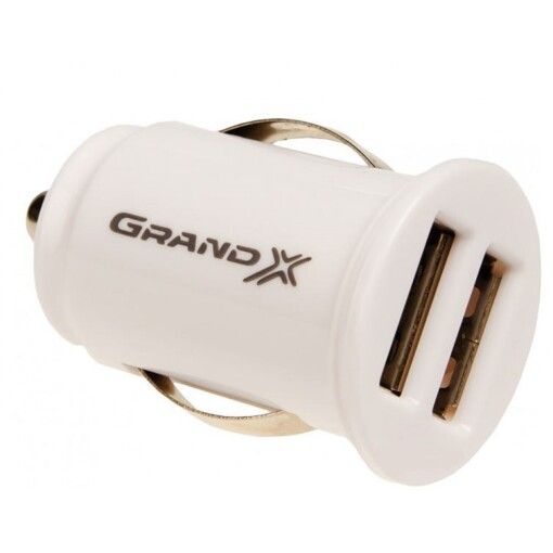 Зарядное устройство Grand-X CH-02W (2.1A, 12-24V, 2 USB 5V/2.1A)