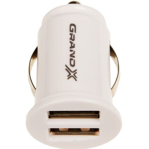Зарядное устройство Grand-X CH-02W (2.1A, 12-24V, 2 USB 5V/2.1A)