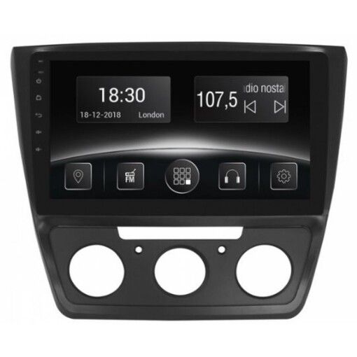 Штатна магнітола Gazer CM5510-5LM Skoda Yeti (5L) - manual condi tioner (2009-2013)