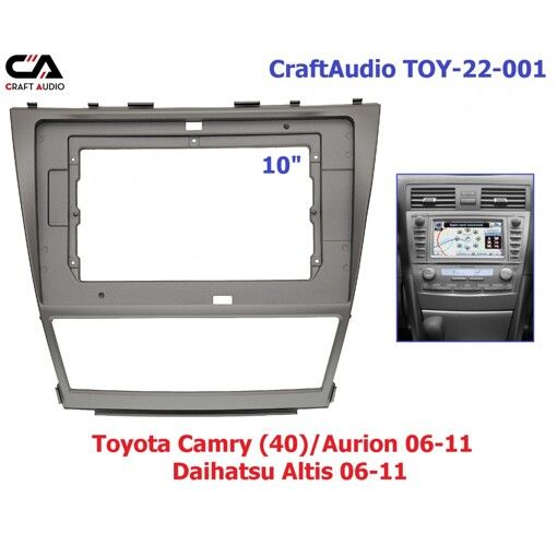 Рамка переходная CraftAudio TOY-22-001 Toyota Camry 06-11 / Daihatsu Altis 06-11 10.1&quot;