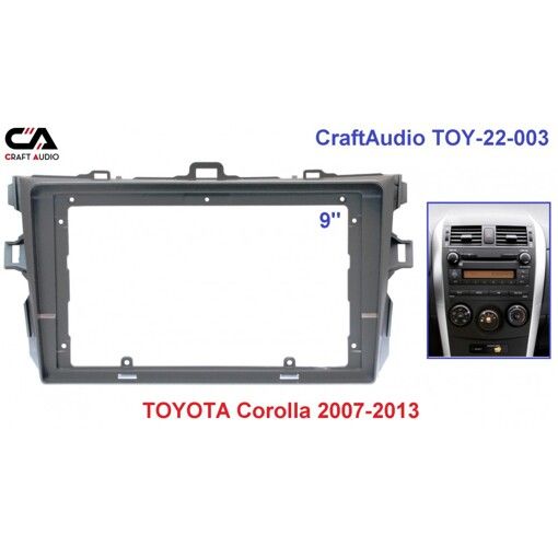 Рамка перехідна CraftAudio TOY-22-003 TOYOTA Corolla 2007-2013 9&quot;
