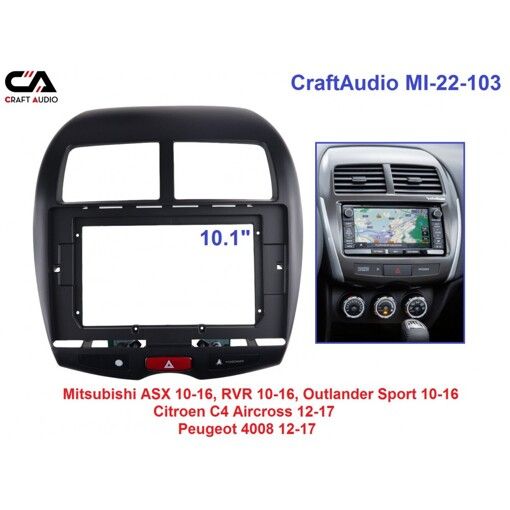 Рамка перехідна CraftAudio MI-22-103 MITSUBISHI ASX, Outlander Sport XL 2010-2016 10&quot;